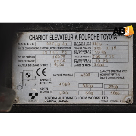 Chariot élévateur Toyota 02-7-FD-40