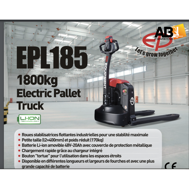 Transpalette électrique 1800kg EP EPL185