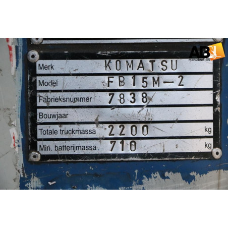 Chariot élévateur Electrique Komatsu FB-15-M-2