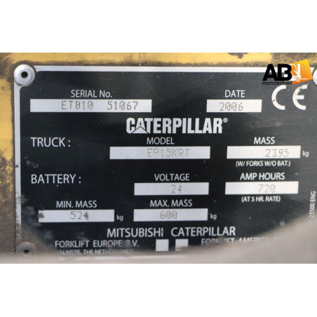 Chariot élévateur Electrique Caterpillar EP-15-KRT