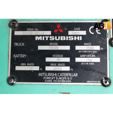 Chariot élévateur Electrique Mitsubishi FB-30-K