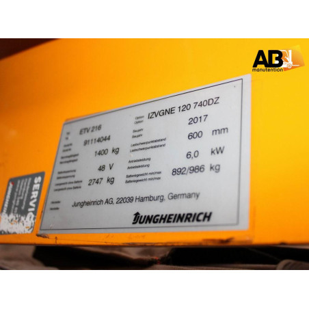 Chariot élévateur Rétractable Jungheinrich ETV-216