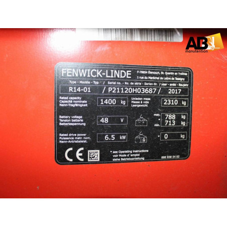 Chariot élévateur Rétractable Linde R-14-HD-1120