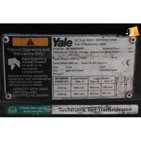 Chariot élévateur Diesel Yale GDP-35-VX