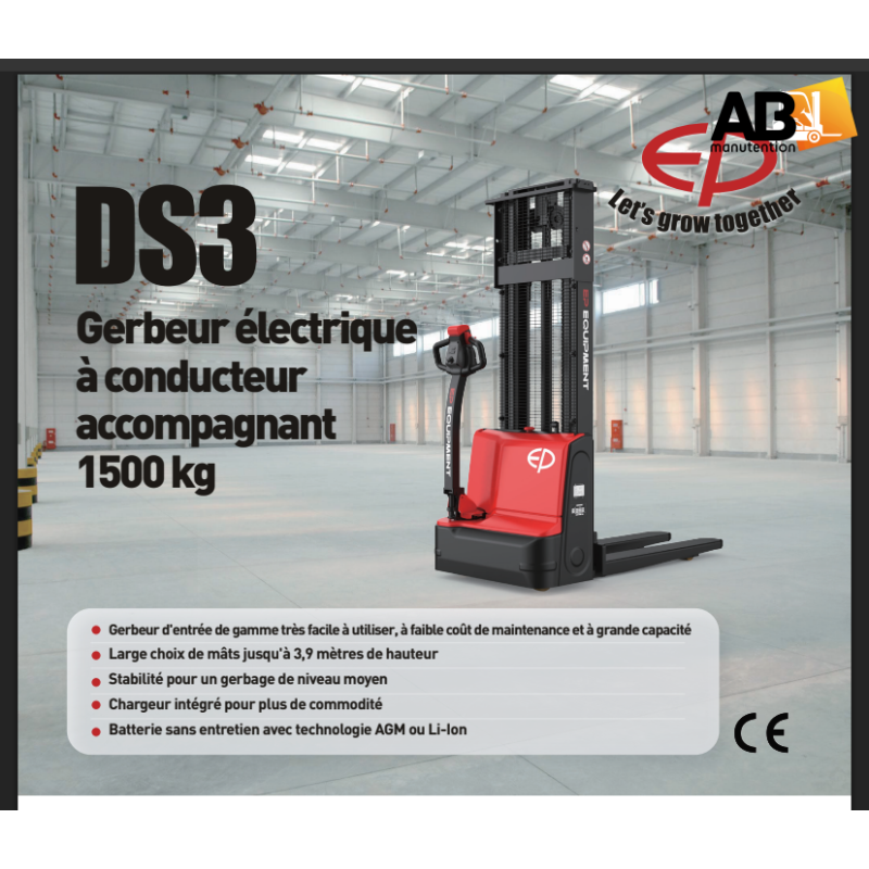 Gerbeur Accompagnant 1500kg EP  DS3