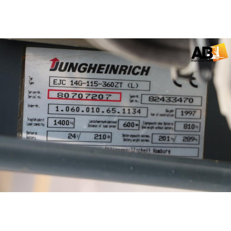 Gerbeur Accompagnant 1400kg  Jungheinrich EJC-14