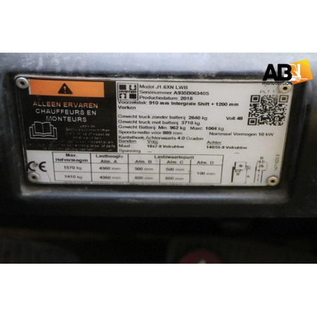 Chariot élévateur Electrique 1600kg Hyster J-1.60-XN