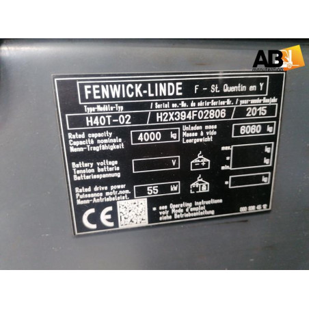 Chariot élévateur Gaz 4000kg Linde H-40-T -02