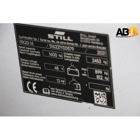 Chariot élévateur Electrique 1600kg Still RX-20-16