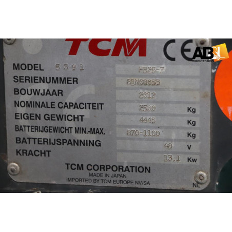 Chariot élévateur Electrique 2500kg TCM  FB-25-7