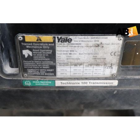 Chariot élévateur Diesel 3500kg Yale GDP-35-VX