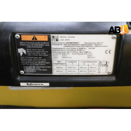 Chariot élévateur Electrique 3500kg Hyster J-3.5-XN