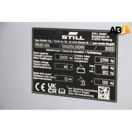 Chariot élévateur Electrique 2000kg Still RX-20-20-L