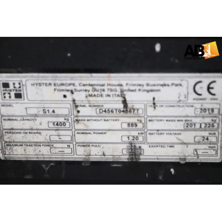 Gerbeur Accompagnant 1400kg  Hyster S-1.4
