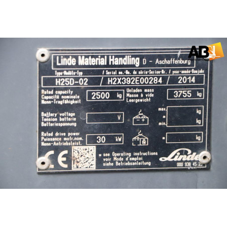 Chariot élévateur Diesel 2500kg Linde H-25-D-02