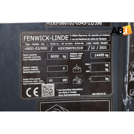 Chariot élévateur Diesel 8000kg Linde H-80-03-900