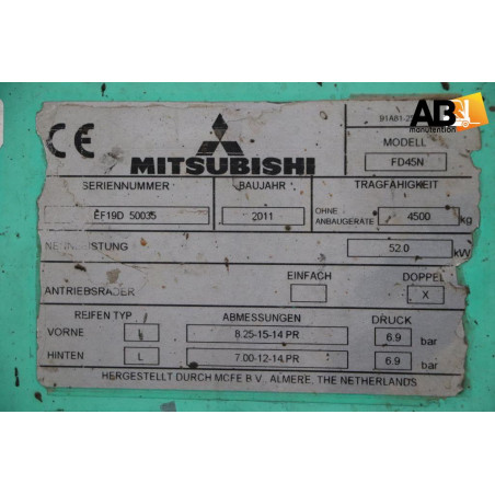 Chariot élévateur Diesel 4500kg Mitsubishi FD-45-N