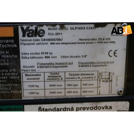 Chariot élévateur Gaz 1600kg Yale GLP-16-VX