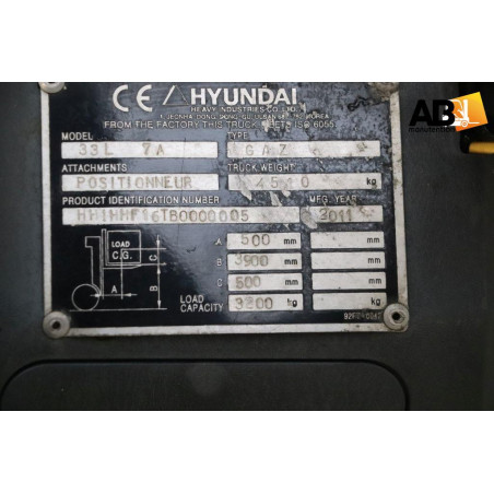 copy of Chariot élévateur Gaz 3200 kg Hyundai 33L-7A