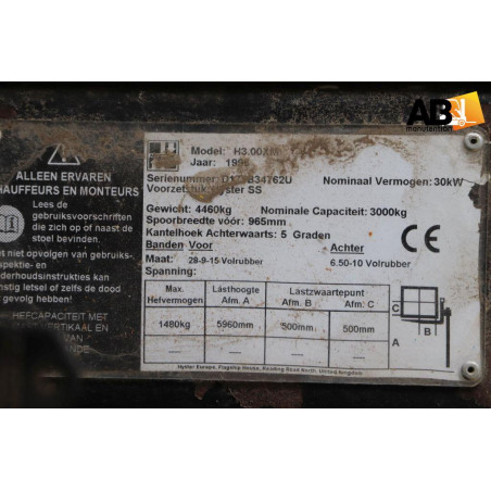 Chariot élévateur Gaz 3000kg Hyster H-3.00-XM