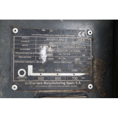 Chariot élévateur Electrique 1800kg Unicarriers JAG2N1L18Q