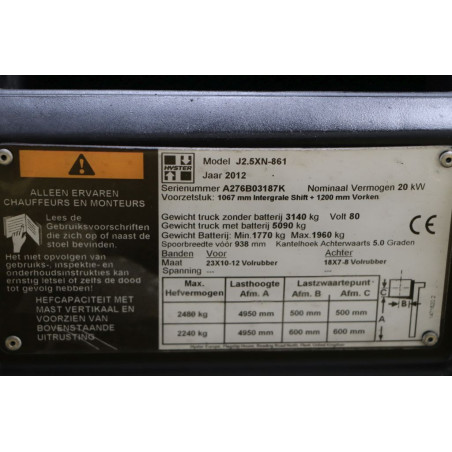 Chariot élévateur Electrique 2500kg Hyster J-2.50-XN