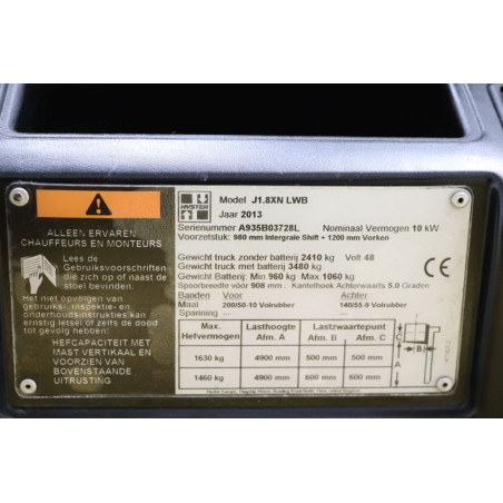 Chariot élévateur Electrique 1800kg Hyster J-1.80-XN