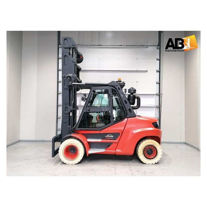 Chariot élévateur Diesel 8000kg Année 2018 Linde H-80-D-03/900 Levage mât triplex 8900mm