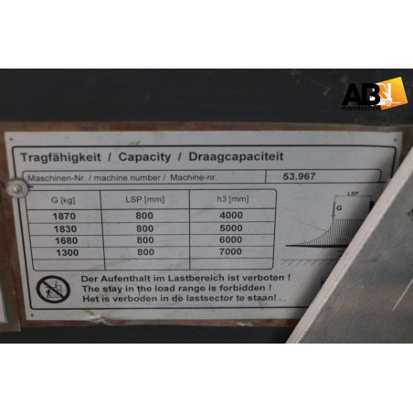 Chariot élévateur Hubtex VD-25 Multidirectionnel Electrique 2500kg Année 2000 Levage mât triplex 7000mm