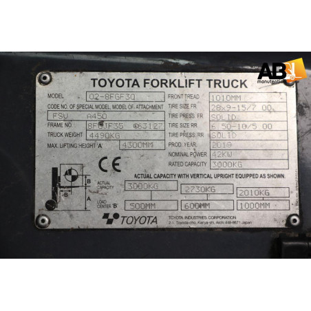 Chariot élévateur d'occasion  Gaz 3,0T Toyota 02-8-FGF-30