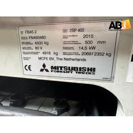 Mitsubishi FB-45-2_Chariot élévateur d'occasion Electrique 4,5T