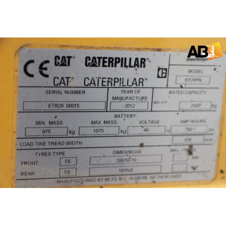 Caterpillar EP-20-PN _Chariot élévateur d'occasion Electrique 2,0T