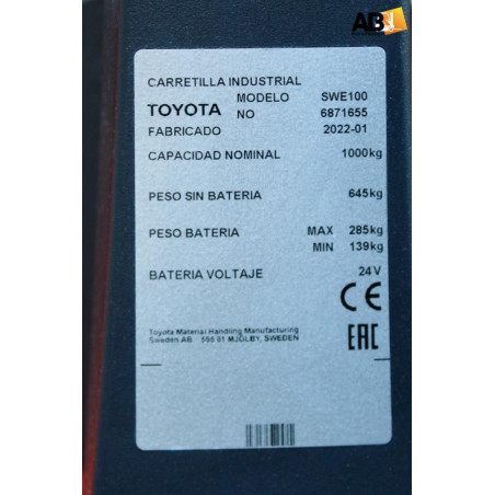 Copy 4102_BT SWE 100 Gerbeur d'occasion accompagnant 1,0T
