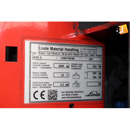 Linde N20CB Préparateur de Commande d'occasion 2,0T