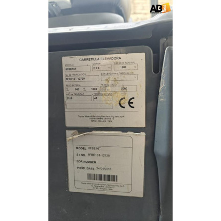 Toyota 8-FBE-16-T Chariot élévateur d'occasion Electrique 3 roues 1,6T