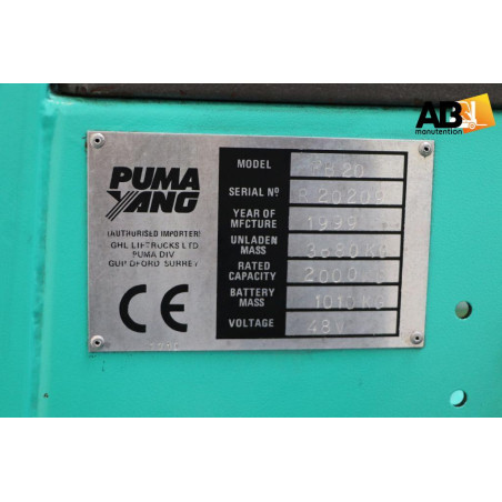 Chariot élévateur Electrique  Puma FB-20